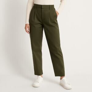 A289-A • High-Waist Pleat Front Straight Chino Pants Trousers